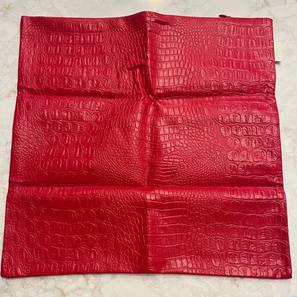 16”x16” Faux Red Pillow Cover